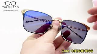 253# Gọng xếp vàng ráp tròng đổi màu nhanh đậm chống tia xanh uv cao cấp cho khách hàng ở Bình dương