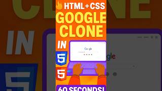 Build a Google Clone Using HTML & CSS in 60 Seconds! 💻