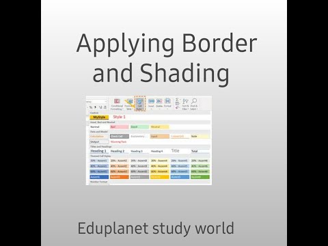 #computer #kips #cybertools How To Add Table Borders and Shading in Ms Word