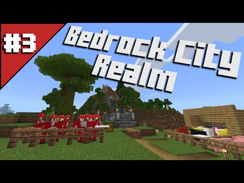 Enchantments and Farming (Bedrock City Realm Ep. 3) Minecraft
