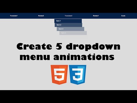 animated dropdown menu css