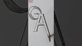 Drawing a Beautiful Letter A #letterabc #drawinglessons #art