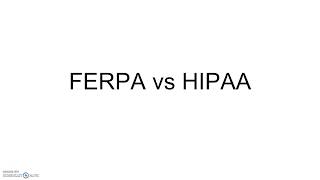 FERPA vs HIPAA