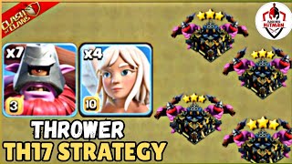 Best TH17 Attack Strategy with THROWER | Clash of Clans