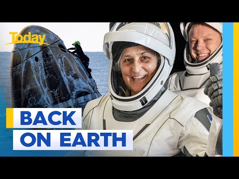 Returned astronauts wake to first morning back on Earth | Today Show Australia