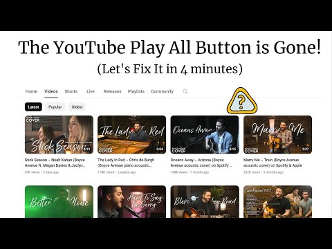 YouTube's Play All Button is gone. Let's fix that.