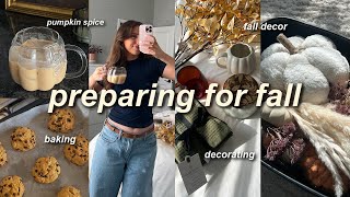 FALL VLOG 🍂 fall decor shopping, pumpkin spice, decorating for fall, + baking! (fall inspo 2024)
