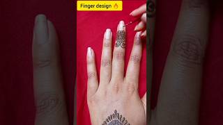 finger mehndi design #easytrick #simpledesign #trend