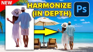 Combine photos in 1 click in Photoshop! New Harmonize,in depth