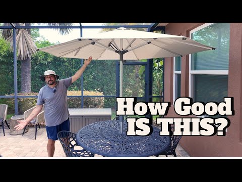 ☀️ SPRING SHADE SOLUTION! PURPLE LEAF 9ft Semi-Auto Umbrella REVIEW!
