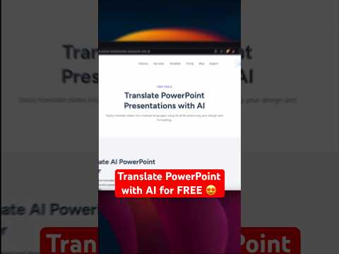 Translate PowerPoint with Ai for free 🥳🥳🥳 #powerpoint #ai #freetools