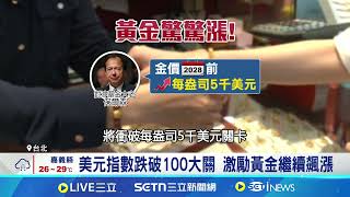 黃金漲聲響起! 國際金價重回3300美元 美債風暴推升避險需求! 黃金重回漲勢 美元指數跌破100大關 激勵黃金繼續飆漲｜記者 劉馥慈 張詠筌｜台灣要聞20250506｜三立iNEWS