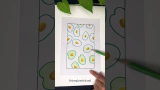 Tangle art pattern🥑 #shorts #tangleart #tangled #pattern #art