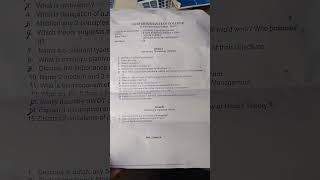 B. Com Principles of Management 1st semester question paper Calcutta University 2024-25