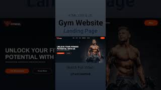 Gym Website Using HTML & CSS | Step by Step Tutorial | Fast Code