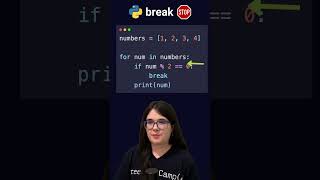 Stop a for loop in Python with the break statement