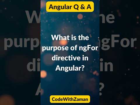 NgFor in Angular Explained | Beginner to Advanced Guide