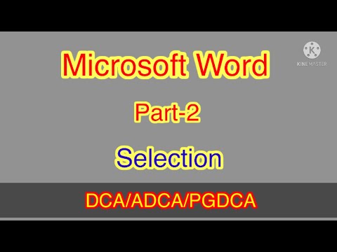Selection using Mouse in Microsoft Word