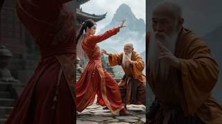 Beautiful woman vs old monk