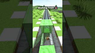 Minecraft Working Train 🚂🤓 (Sunroof) #shorts #minecraft