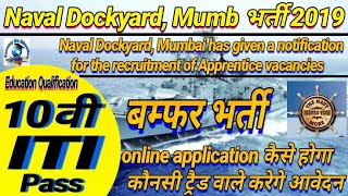 Naval Dockyard Mumbai Recruitment 2019 total Post 1233 online application apply ITI वाले करे जरूर दे