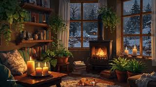 Cozy Winter Lofi – Fireplace, Snowfall & Chill Study Beats ❄️🔥