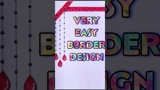 EASY BORDER DESIGNS/PROJECT WORK DESIGNS/CORNER AND SIDE BORDER DESIGN #borderdesigns #shorts
