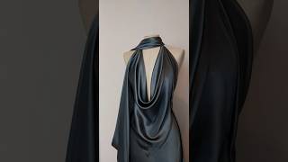 Draping a silk cowl neck dress. #drapingtutorial #moulage #cowlneck