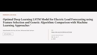 Optimal Deep Learning LSTM Model for Electric Load Forecasting using Feature Selectio... | RTCL.TV