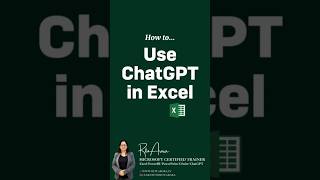 Use ChatGPT in Excel Like a Pro! 🤖📊 #ExcelAI #ChatGPTinExcel #ExcelAutomation #LearnExcel #ExcelTips