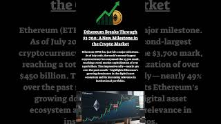 Ethereum Breaks Through $3,700: A New Milestone in the Crypto Market