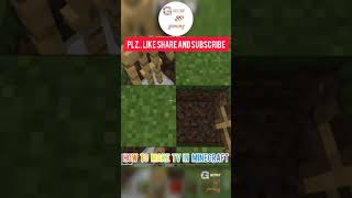 how to make T.V / hacks / Minecraft #shots #shotsvedio #minecraft