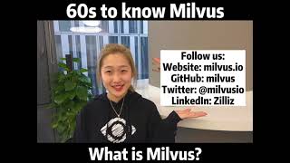 Milvus in 60s - an open source vector database
