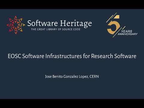 EOSC Software Infrastructures for Research Software: J. B. Gonzalez Lopez (CERN)