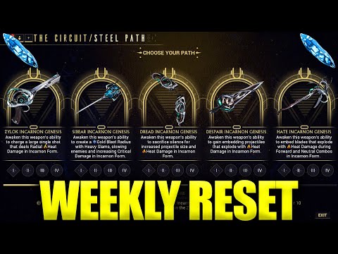 Stalker Incarnon Weapons! Warframe Weekly Reset!