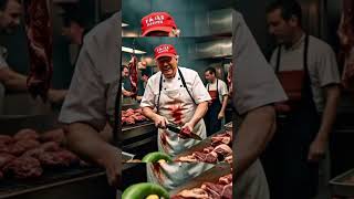 Trump's Life as a meat seller 😱 #shorts #ytshorts #trump #viralshorts #usshorts