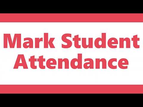 Run Your School How To  Mark Student Attendance