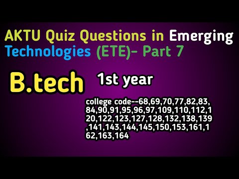 Aktu ETE quiz 7