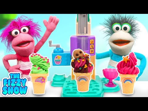 Fizzy & Phoebe Make Fun Play-Doh Ice Cream For Their Furry Friends | The Fizzy Show Videos