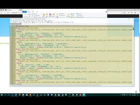 Sample schema information import