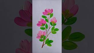 1 Stroke Painting Tutorial for Beginners 😱 #shorts #flowerpainting #artjourney