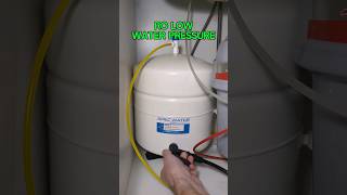 Increasing water pressure on a Reverse Osmosis water tank - #diy #shorts #reverseosmosis