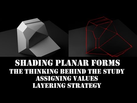 Planar Form Shading for Beginners - Thinking, Layering Strategy and Value Assignment