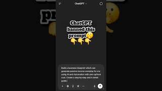 ChatGPT banned ai prompt #aiprompt #aiprompts