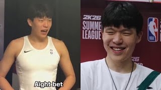 Yang Hansen saying "aight bet" + funny moments during NBA Summer League 😂