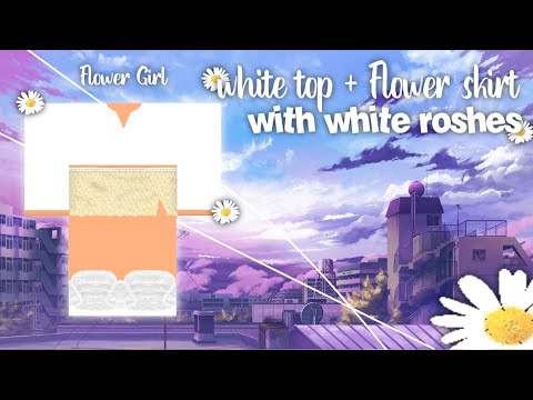 Roblox Speed Design - White Top + Flower Skirt With White Roshes