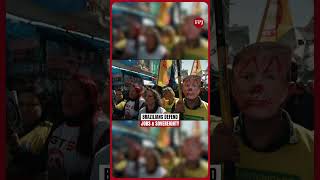Sao Paulo Protesters Mock Trump’s Tariff Move With Bold Street Drama