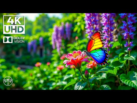 Serenade of Wings 4K 🎶🦋  Relaxing Piano & Nature's Whisper in Emerald Light