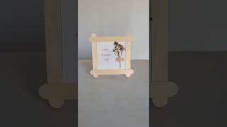DIY Ice Cream Sticks Craft | DIY Photo Frame #shorts #diy #icecreamstickcraft #photoframe #craft