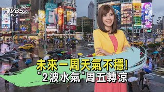 未來一周天氣不穩! 「2波水氣」周五轉涼｜TVBS新聞